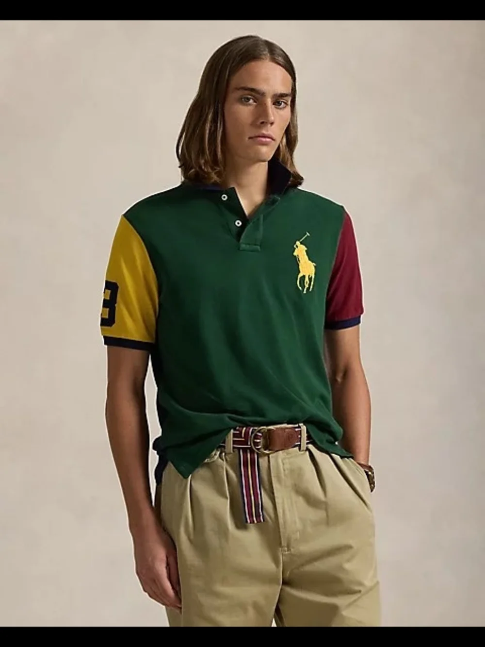 Polo by Ralph Lauren Classic Colorblock Green Polo Shirt